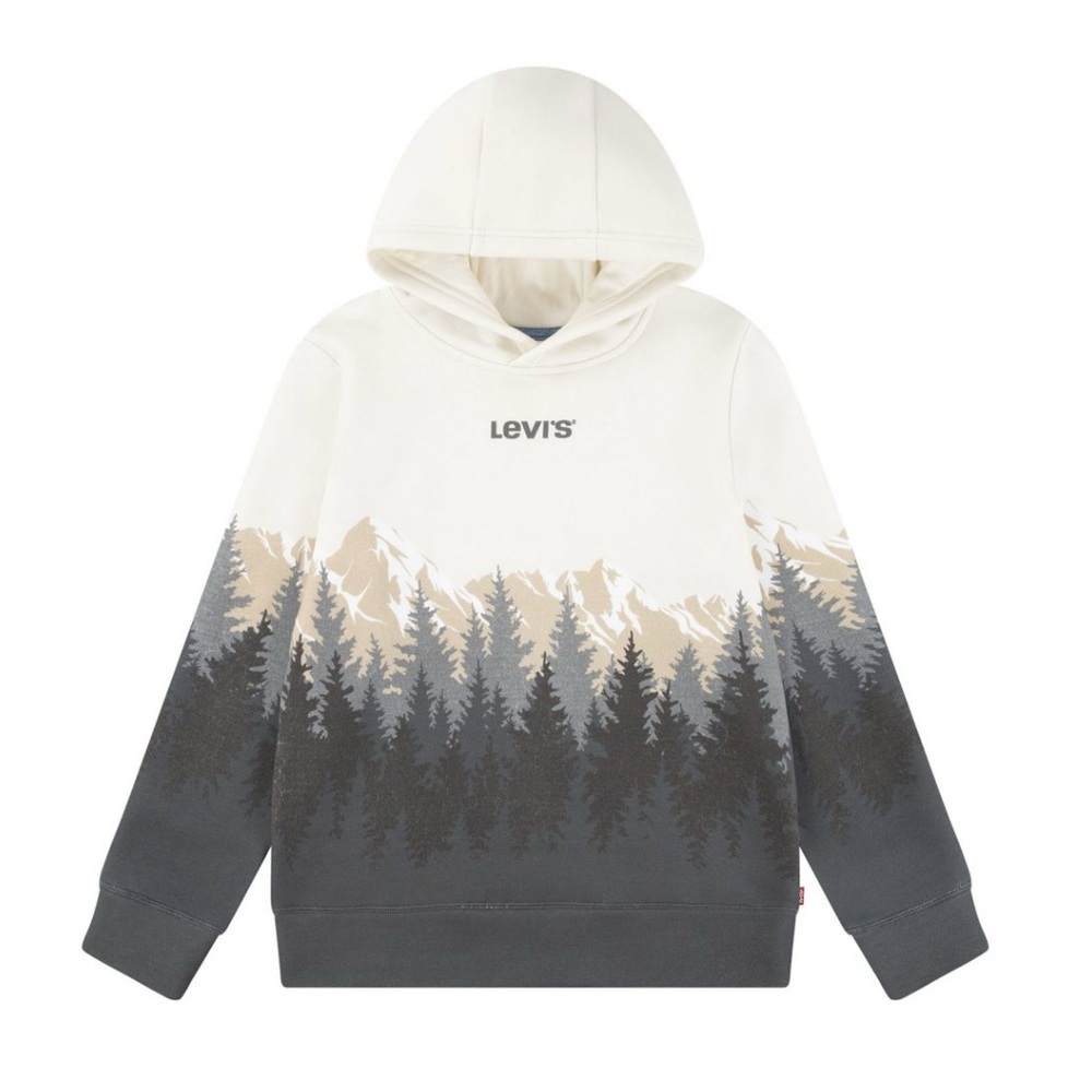 Levi's Kids Forest Scene Hoodie - Cream and Gray
